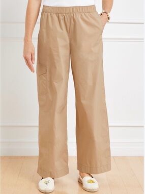 NWT Talbots Relaxed Wide-Leg High Waisted Cargo Pants